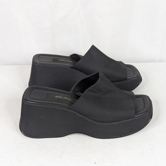 Xhilaration Y2K 90s Platform Chunky Slide Sandals - Picture 2 of 7